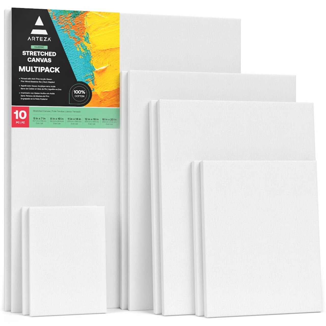 Paint Canvases For Painting,, Blank White Stretched Canvas Bulk